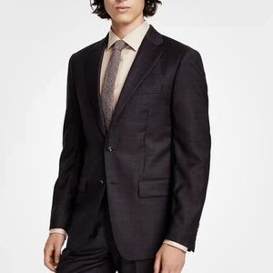 Calvin Klein Mens Wool Burgundy Slim Fit Suit Jacket Blazer Sport Coat 36 Reg